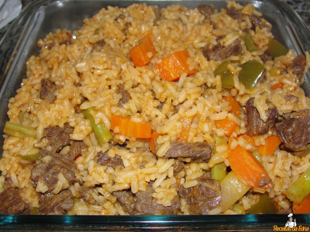 Arroz fácil com carne